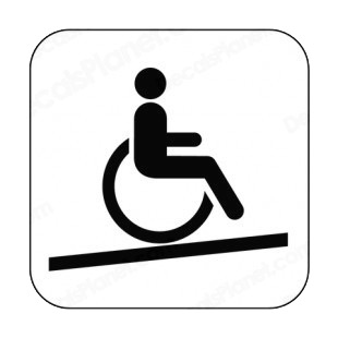 Handicap ramp sign  listed in other signs decals.