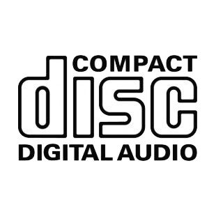Compact disc digital audio sign listed in other signs decals.