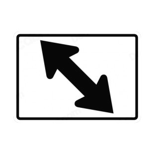 Up left of down right direction sign listed in road signs decals.