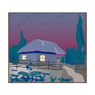 Farm at night listed in agriculture decals.