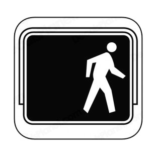 Walk sign  listed in road signs decals.