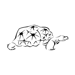 Tortoise with fierce look listed in more animals decals.