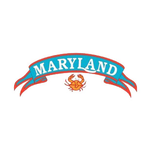 Maryland state listed in states decals.