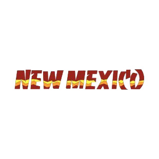 New Mexico state listed in states decals.