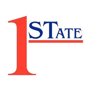 1 State Delaware state listed in states decals.