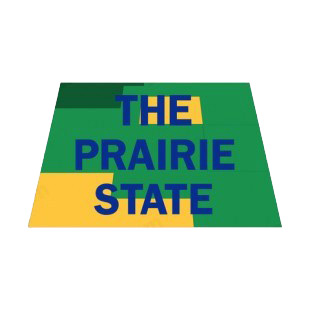 The Prairie State Illinois state listed in states decals.