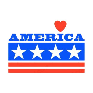 United States love america logo listed in symbols and history decals.