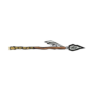 Native American  arrow listed in symbols and history decals.