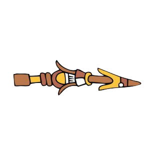 Native American  wooden arrow listed in symbols and history decals.