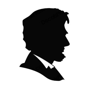 United States Abraham Lincoln silhouette listed in symbols and history decals.