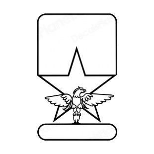United States Eagle frame listed in symbols and history decals.