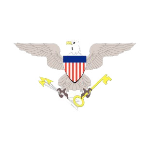 United States Eagle key and arrows logo listed in symbols and history decals.