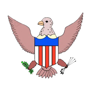 United States Eagle leaf and arrows logo listed in symbols and history decals.