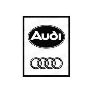 Audi rings listed in audi decals.