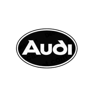 Audi oval solid listed in audi decals.