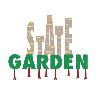 State Garden New Jersey state listed in states decals.