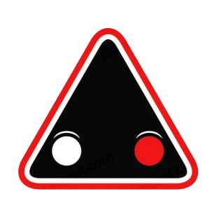 Railroad crossing lights warning sign listed in road signs decals.