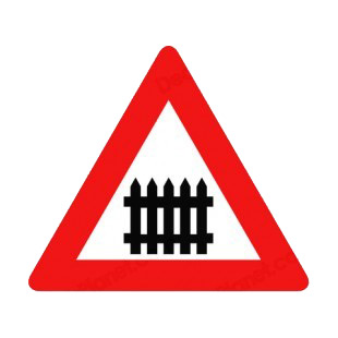 Raildroad ahead warning sign listed in road signs decals.