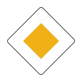 Right priority sign listed in road signs decals.