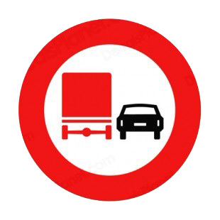 Give priority to trucks sign  listed in road signs decals.