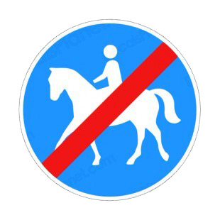 No horse riding allowed sign  listed in road signs decals.