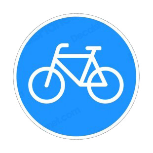 Bicycle allowed sign  listed in road signs decals.
