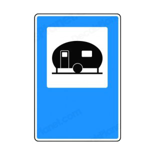 Trailer sign  listed in road signs decals.
