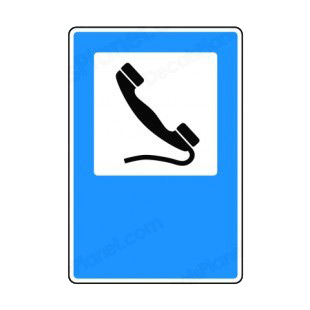 Telephone sign listed in road signs decals.