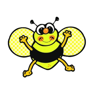 Bee smiling listed in more animals decals.