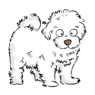 White poodle listed in more animals decals.