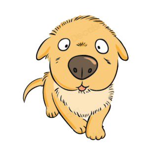 Brown puppy pulling tongue  listed in more animals decals.