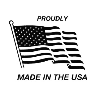 United States Proudly made in the usa logo listed in symbols and history decals.