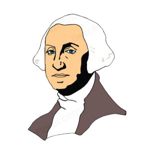 United States George Washington portrait listed in symbols and history decals.