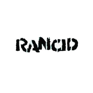 Rancid punk listed in music and bands decals.