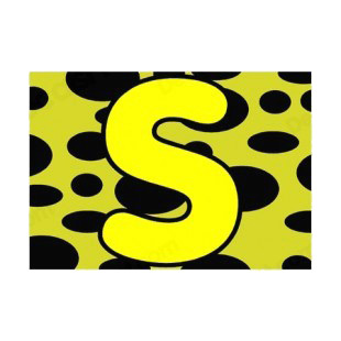 Animal letter S cheetah colours backround listed in more animals decals.