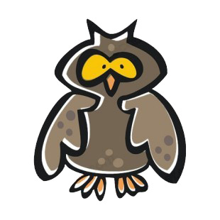 Brown owl listed in more animals decals.