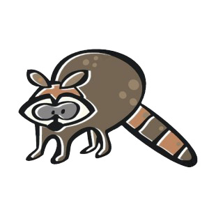 Brown raccoon listed in more animals decals.
