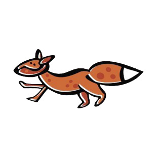 Fox running listed in more animals decals.
