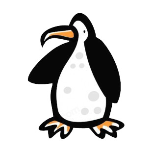 Penguin with grey spots listed in more animals decals.