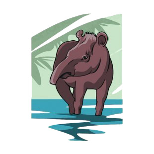 Anteater walking trough water listed in more animals decals.
