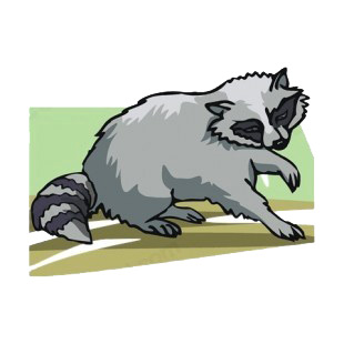Grey raccoon listed in more animals decals.