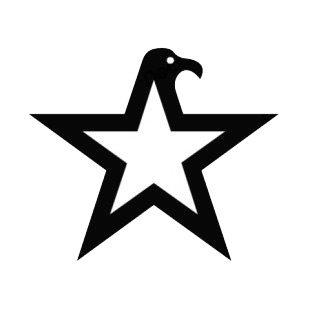 United States star with eagle head logo listed in symbols and history decals.