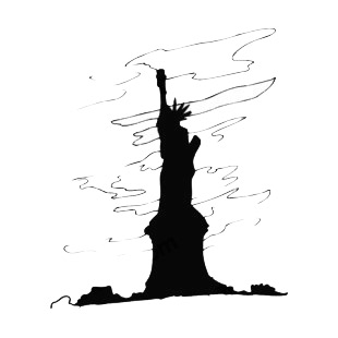 United States Statue of Liberty silhouette listed in symbols and history decals.