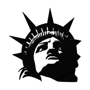 United States Statue of liberty head listed in symbols and history decals.