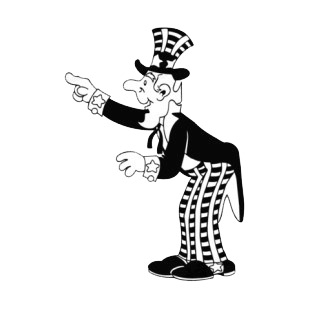 United States Uncle Sam bent and pointing finger listed in symbols and history decals.