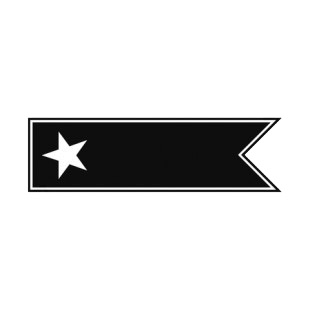 United States Patriotic banner one star listed in symbols and history decals.