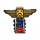 Native American totem pole, decals stickers