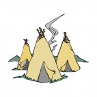 Native American teepees, decals stickers
