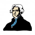 Native American Thomas Jefferson portrait, decals stickers