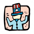 United States Uncle Sam drawing, decals stickers